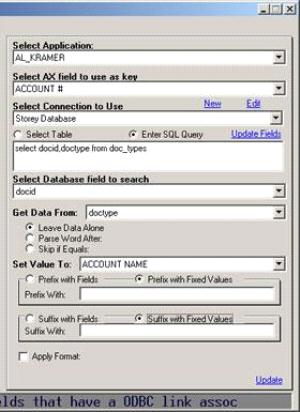 You can either select a database table, or even enter your own custom SQL script to collect the correct information. And once the information is found, you have options to format the value that is returned.